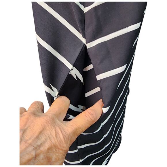 NWT American Living Shirt Dress SZ 12 Women Black White Work Casual Pockets NEW - Picture 7 of 11